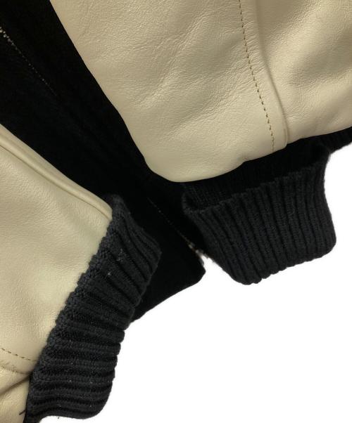 INDIAN MOTORCYCLE（インディアンモーターサイクル）INDIAN MOTORCYCLE (インディアンモーターサイクル) スタジャン ブラック×アイボリー サイズ:40の古着・服飾アイテム