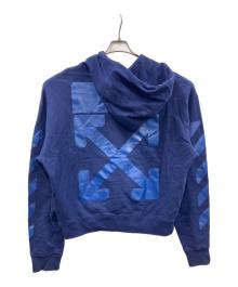 OFFWHITE（オフホワイト）の古着「プルオーバーパーカー 	21AW Rubber Arrow Over Hoodie（21AW ラバーアローオーバー）」｜ブルー