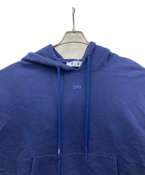 OFFWHITE（オフホワイト）OFFWHITE (オフホワイト) プルオーバーパーカー 	21AW Rubber Arrow Over Hoodie（21AW ラバーアローオーバー） ブルー サイズ:Lの古着・服飾アイテム