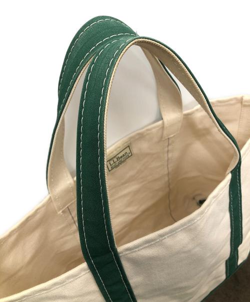 L.L.Bean（エルエルビーン）L.L.Bean (エルエルビーン) トートバッグ Boat and Tote Open-Top（ボート アンド トート オープン-トップ） アイボリー×グリーン サイズ:実寸サイズにてご確認下さい。の古着・服飾アイテム
