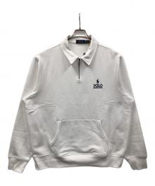 POLO RALPH LAUREN（ポロ・ラルフローレン）の古着「ハーフジップスウェット」｜ホワイト