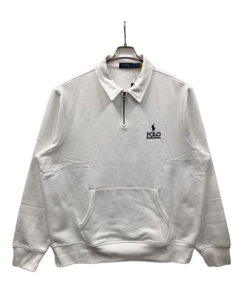 POLO RALPH LAUREN（ポロ・ラルフローレン）POLO RALPH LAUREN (ポロ・ラルフローレン) ハーフジップスウェット ホワイト サイズ:XL 未使用品の古着・服飾アイテム