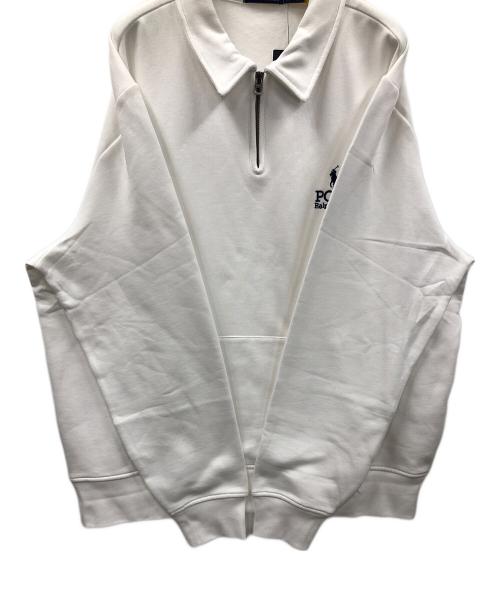 POLO RALPH LAUREN（ポロ・ラルフローレン）POLO RALPH LAUREN (ポロ・ラルフローレン) ハーフジップスウェット ホワイト サイズ:XL 未使用品の古着・服飾アイテム