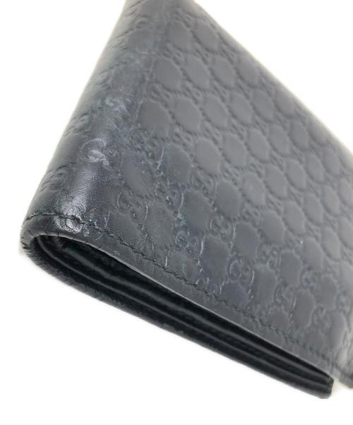 GUCCI（グッチ）GUCCI (グッチ) 2つ折り財布 マイクログッチシマ ブラック サイズ:実寸サイズにてご確認ください。の古着・服飾アイテム