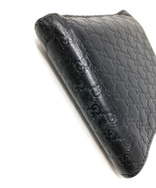 GUCCI（グッチ）GUCCI (グッチ) 2つ折り財布 マイクログッチシマ ブラック サイズ:実寸サイズにてご確認ください。の古着・服飾アイテム