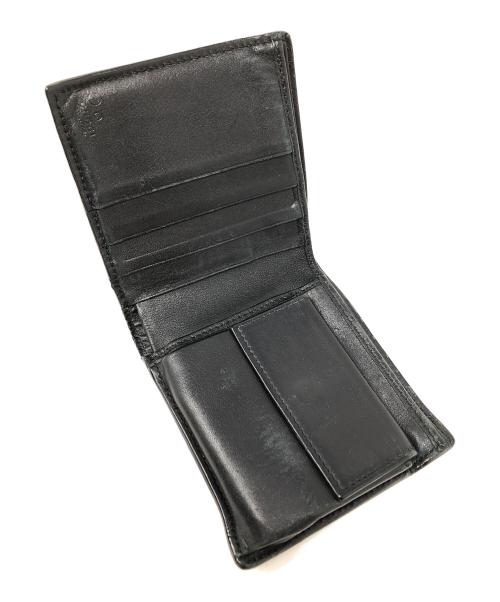 GUCCI（グッチ）GUCCI (グッチ) 2つ折り財布 マイクログッチシマ ブラック サイズ:実寸サイズにてご確認ください。の古着・服飾アイテム