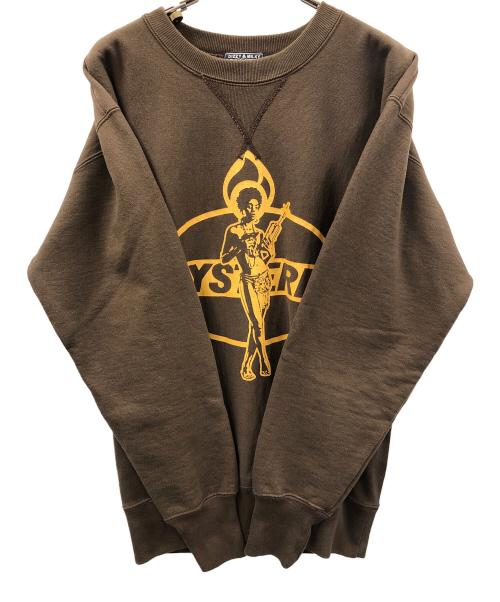 Hysteric Glamour（ヒステリックグラマー）Hysteric Glamour (ヒステリックグラマー) スウェット DYNAMITE ANGEL（ダイナマイト エンジェル） ブラウン サイズ:Sの古着・服飾アイテム