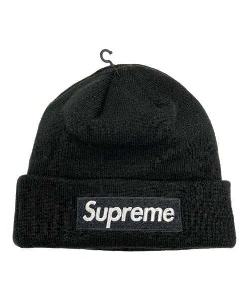 New Era（ニューエラ）New Era (ニューエラ) Supreme (シュプリーム) ニット帽 ブラック サイズ:実寸サイズにてご確認ください。 未使用品の古着・服飾アイテム