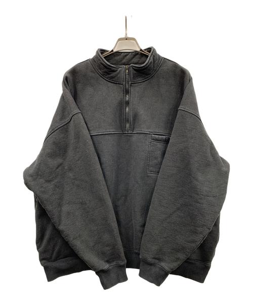 SUPREME（シュプリーム）SUPREME (シュプリーム) スウェット Washed Half Zip Pullover（ウォッシュト ハーフ ジップ プルオーバー） ブラック サイズ:XLの古着・服飾アイテム