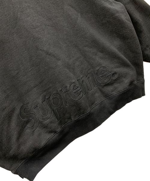 SUPREME（シュプリーム）SUPREME (シュプリーム) スウェット Washed Half Zip Pullover（ウォッシュト ハーフ ジップ プルオーバー） ブラック サイズ:XLの古着・服飾アイテム