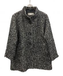 HIROKO KOSHINO（ヒロコ コシノ）の古着「ショートコート」｜ブラック×ホワイト