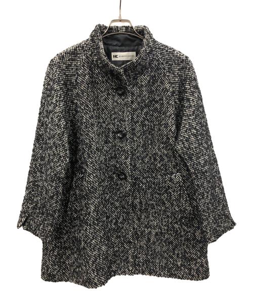 HIROKO KOSHINO（ヒロコ コシノ）HIROKO KOSHINO (ヒロコ コシノ) ショートコート ブラック×ホワイト サイズ:L～LLの古着・服飾アイテム