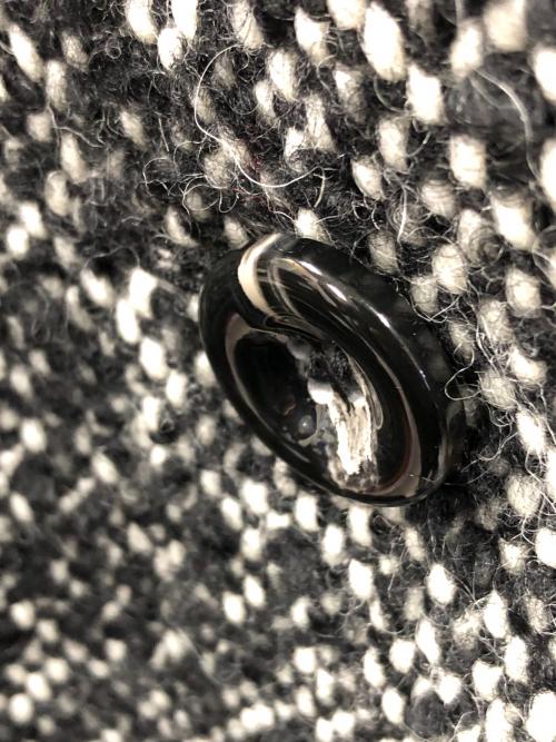 HIROKO KOSHINO（ヒロコ コシノ）HIROKO KOSHINO (ヒロコ コシノ) ショートコート ブラック×ホワイト サイズ:L～LLの古着・服飾アイテム