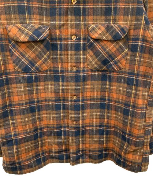 PENDLETON（ペンドルトン）PENDLETON (ペンドルトン) ウールシャツ ブラウン×ネイビー サイズ:Lの古着・服飾アイテム