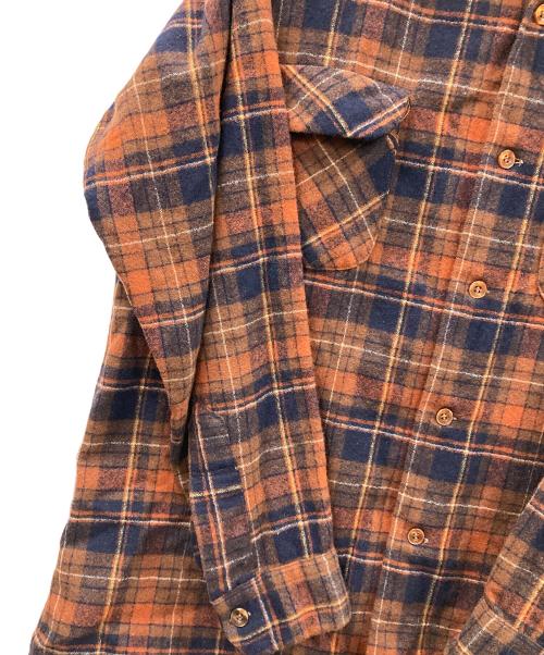 PENDLETON（ペンドルトン）PENDLETON (ペンドルトン) ウールシャツ ブラウン×ネイビー サイズ:Lの古着・服飾アイテム