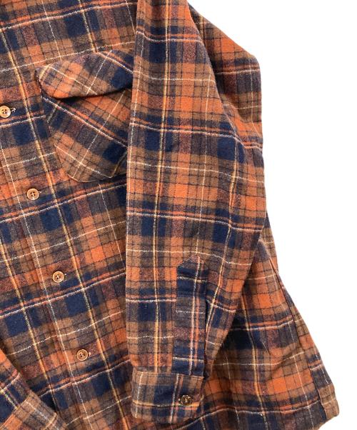 PENDLETON（ペンドルトン）PENDLETON (ペンドルトン) ウールシャツ ブラウン×ネイビー サイズ:Lの古着・服飾アイテム