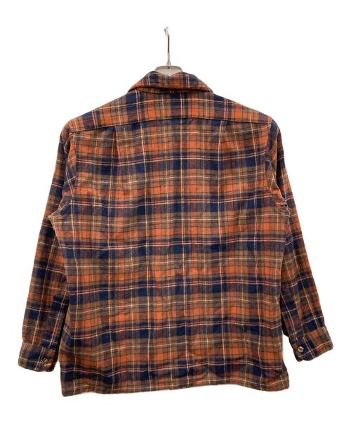 PENDLETON（ペンドルトン）PENDLETON (ペンドルトン) ウールシャツ ブラウン×ネイビー サイズ:Lの古着・服飾アイテム