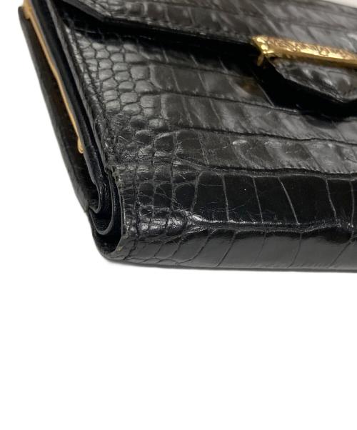 Yves Saint Laurent（イヴサンローラン）Yves Saint Laurent (イヴサンローラン) がま口3つ折り財布 ブラック サイズ:実寸サイズにご確認ください。の古着・服飾アイテム