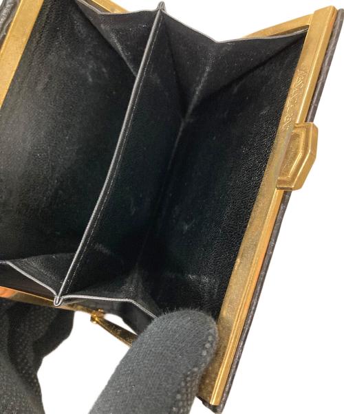 Yves Saint Laurent（イヴサンローラン）Yves Saint Laurent (イヴサンローラン) がま口3つ折り財布 ブラック サイズ:実寸サイズにご確認ください。の古着・服飾アイテム