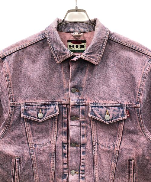 HIS henry I.SIEGEL（ヘンリー・I・シーゲル）HIS henry I.SIEGEL (ヘンリー・I・シーゲル) デニムジャケット ピンク×ブルー サイズ:14の古着・服飾アイテム