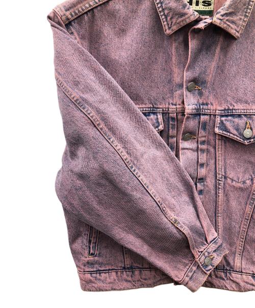 HIS henry I.SIEGEL（ヘンリー・I・シーゲル）HIS henry I.SIEGEL (ヘンリー・I・シーゲル) デニムジャケット ピンク×ブルー サイズ:14の古着・服飾アイテム