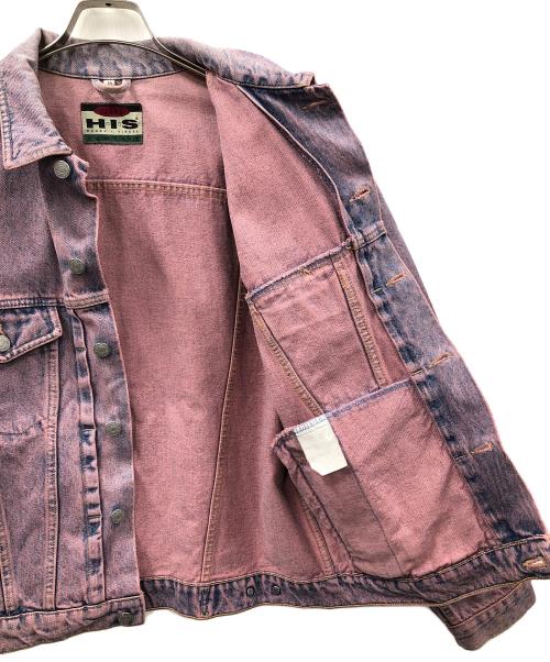 HIS henry I.SIEGEL（ヘンリー・I・シーゲル）HIS henry I.SIEGEL (ヘンリー・I・シーゲル) デニムジャケット ピンク×ブルー サイズ:14の古着・服飾アイテム