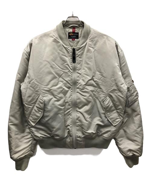 ALPHA（アルファ）ALPHA (アルファ) MA-1ジャケット グレー サイズ:Mの古着・服飾アイテム