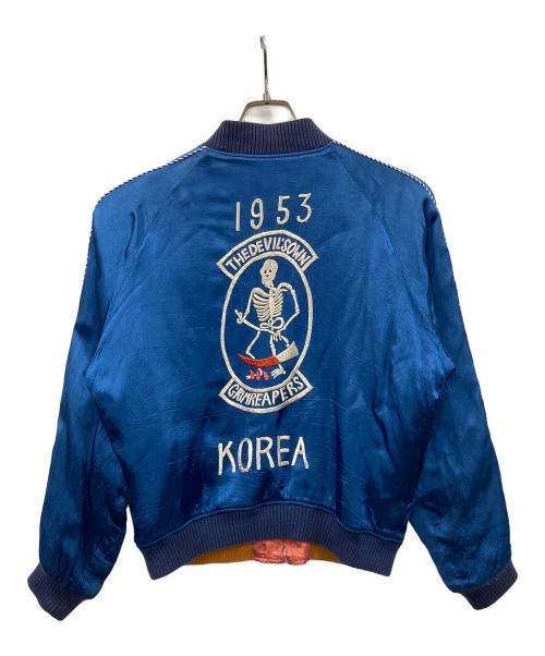 WAREHOUSE（ウエアハウス）WAREHOUSE (ウエアハウス) スカジャン 刺繍 ブルー×レッド サイズ:38の古着・服飾アイテム