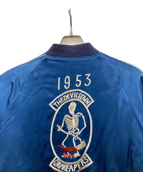 WAREHOUSE（ウエアハウス）WAREHOUSE (ウエアハウス) スカジャン 刺繍 ブルー×レッド サイズ:38の古着・服飾アイテム