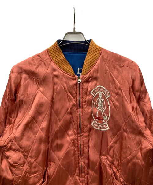 WAREHOUSE（ウエアハウス）WAREHOUSE (ウエアハウス) スカジャン 刺繍 ブルー×レッド サイズ:38の古着・服飾アイテム