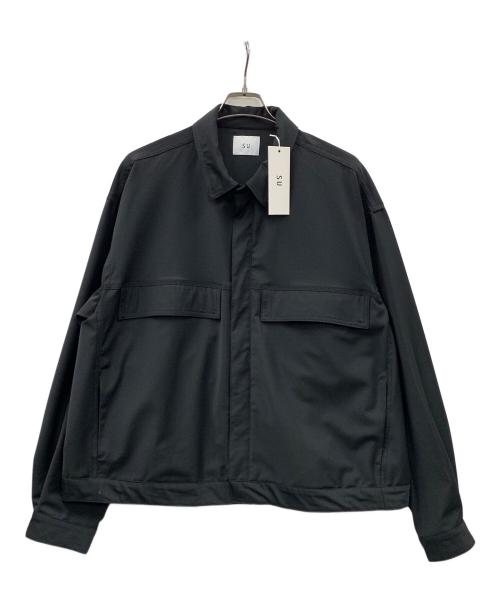 SU（ス）SU (ス) ジャケット ステッチウールジャケット ブラック サイズ:48 未使用品の古着・服飾アイテム