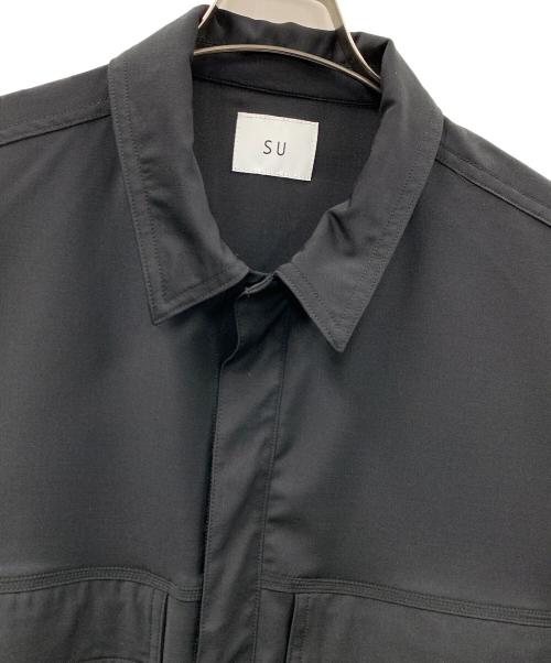 SU（ス）SU (ス) ジャケット ステッチウールジャケット ブラック サイズ:48 未使用品の古着・服飾アイテム