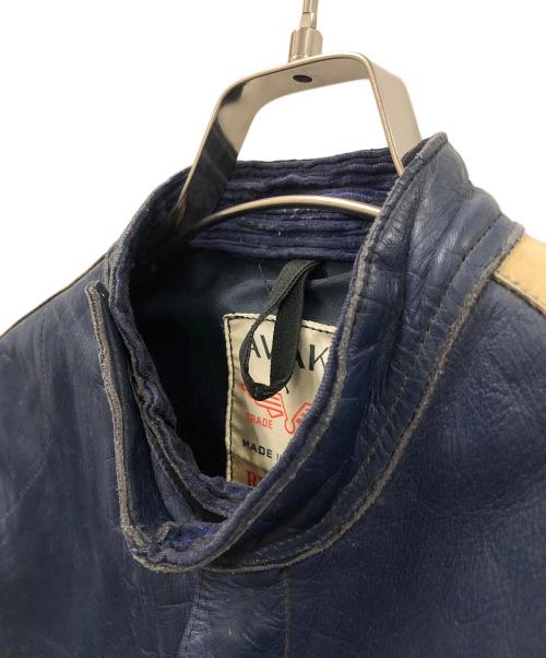 Lewis Leathers（ルイスレザース）Lewis Leathers (ルイスレザース) レザーライダースジャケット ブルー サイズ:実寸サイズにてご確認下さい。の古着・服飾アイテム