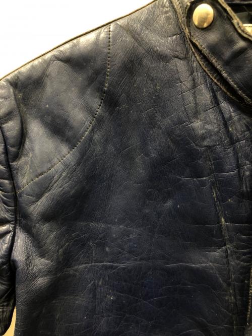 Lewis Leathers（ルイスレザース）Lewis Leathers (ルイスレザース) レザーライダースジャケット ブルー サイズ:実寸サイズにてご確認下さい。の古着・服飾アイテム