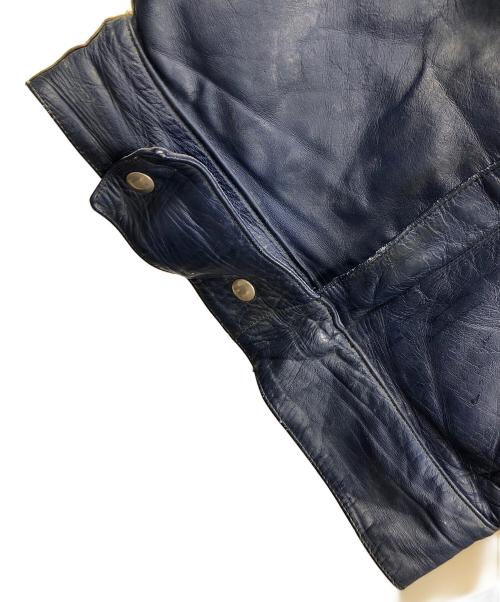 Lewis Leathers（ルイスレザース）Lewis Leathers (ルイスレザース) レザーライダースジャケット ブルー サイズ:実寸サイズにてご確認下さい。の古着・服飾アイテム