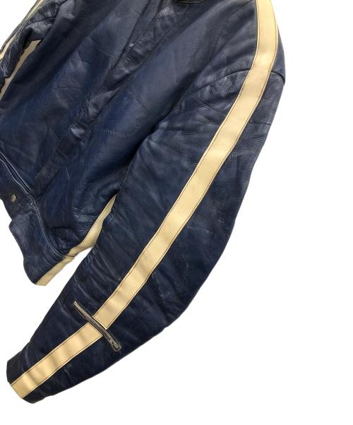 Lewis Leathers（ルイスレザース）Lewis Leathers (ルイスレザース) レザーライダースジャケット ブルー サイズ:実寸サイズにてご確認下さい。の古着・服飾アイテム