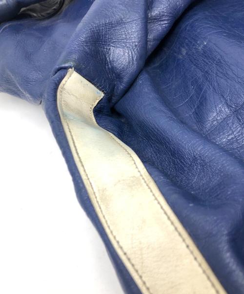 Lewis Leathers（ルイスレザース）Lewis Leathers (ルイスレザース) レザーライダースジャケット ブルー サイズ:実寸サイズにてご確認下さい。の古着・服飾アイテム