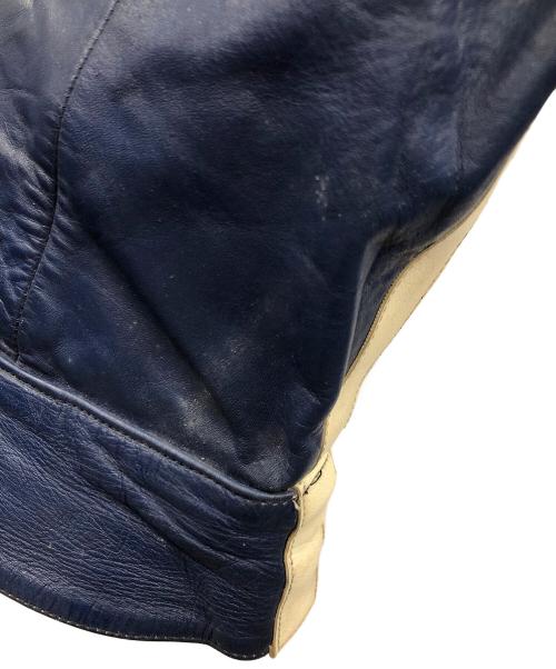 Lewis Leathers（ルイスレザース）Lewis Leathers (ルイスレザース) レザーライダースジャケット ブルー サイズ:実寸サイズにてご確認下さい。の古着・服飾アイテム