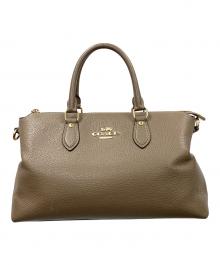 COACH（コーチ）の古着「2WAYバッグ ハンドバッグ ショルダーバッグ ジョージア サッチェル」｜ベージュ