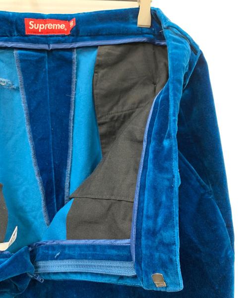 SUPREME（シュプリーム）SUPREME (シュプリーム) ベロアパンツ ブルー サイズ:36の古着・服飾アイテム