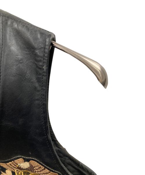 VANSON（バンソン）VANSON (バンソン) レザーベスト ブラック サイズ:38の古着・服飾アイテム