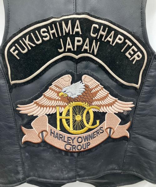 VANSON（バンソン）VANSON (バンソン) レザーベスト ブラック サイズ:38の古着・服飾アイテム