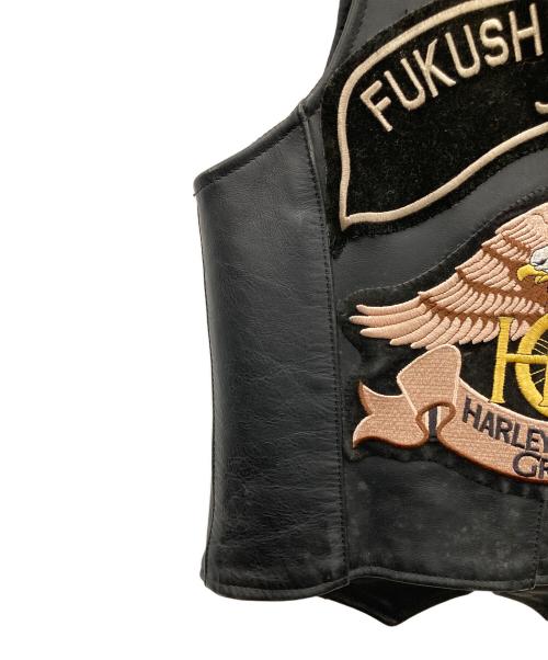 VANSON（バンソン）VANSON (バンソン) レザーベスト ブラック サイズ:38の古着・服飾アイテム