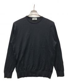 JOHN SMEDLEY（ジョンスメドレー）の古着「ニット」｜ブラック