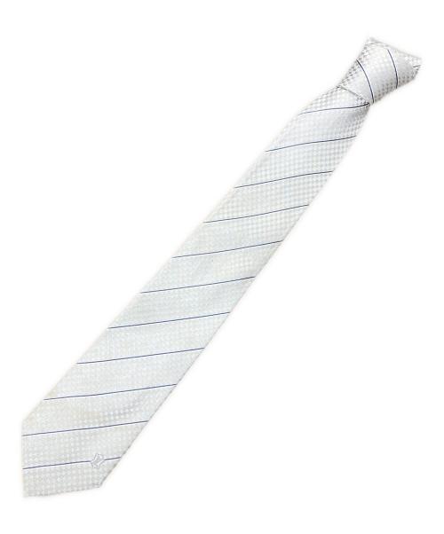 LOUIS VUITTON（ルイ ヴィトン）LOUIS VUITTON (ルイ ヴィトン) クラヴァット エク ネクタイ スカイブルー×グレー サイズ:実寸サイズにてご確認ください。の古着・服飾アイテム