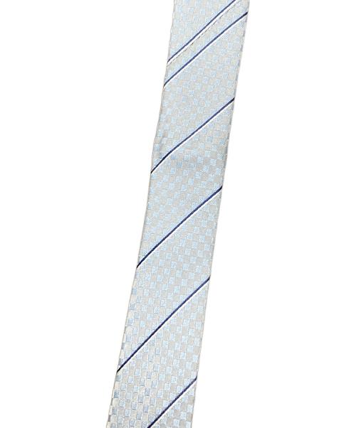 LOUIS VUITTON（ルイ ヴィトン）LOUIS VUITTON (ルイ ヴィトン) クラヴァット エク ネクタイ スカイブルー×グレー サイズ:実寸サイズにてご確認ください。の古着・服飾アイテム