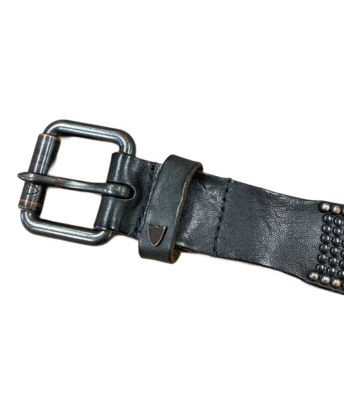 htc（エイチティーシー）htc (エイチティーシー) スタッズベルト ブラック サイズ:80/32の古着・服飾アイテム