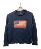 POLO RALPH LAURENポロ・ラルフローレン）の古着「ニット」｜ネイビー