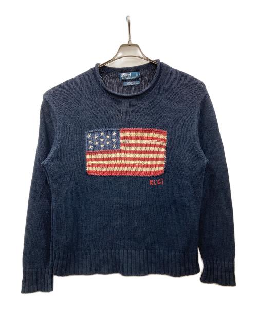 POLO RALPH LAUREN（ポロ・ラルフローレン）POLO RALPH LAUREN (ポロ・ラルフローレン) ニット ネイビー サイズ:Lの古着・服飾アイテム
