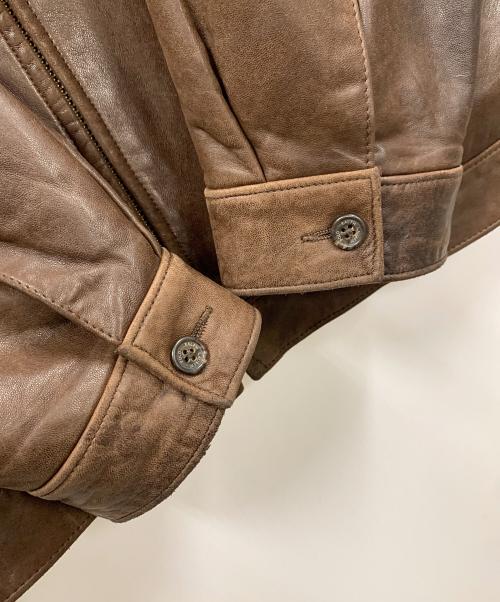 POLO RALPH LAUREN（ポロ・ラルフローレン）POLO RALPH LAUREN (ポロ・ラルフローレン) レザージャケット ブラウン サイズ:XLの古着・服飾アイテム